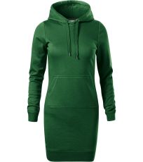 Dámske mikinové šaty Snap Malfini fľaškovo zelená