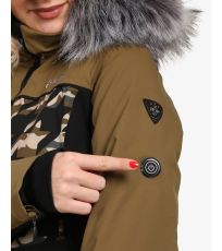 Dámska vyhrievané lyžiarska bunda CLAIR-W KILPI Kaki