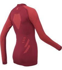 Dámske bezšvové termo tričko YAMA KLIMATEX Vínová/terakota