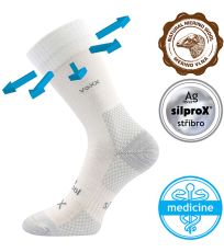 Športové merino ponožky Menkar VoXX® biela