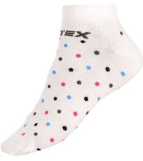 Dizajnové ponožky nízke 9A024 LITEX Biela