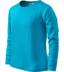 Detské tričko Long Sleeve 160 Malfini tyrkysová