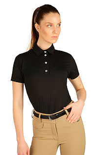 Polo tričko dámske s krátkym rukávom J1276 LITEX čierna