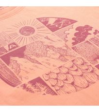 Dámske bavlnené triko ECCA ALPINE PRO peach pink