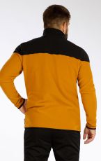 Pánska fleece mikina na zips 7F262 LITEX tmavo horčicová