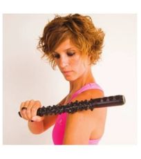 Masážna tyč Massage Roller AMAYA čierna/žlutá