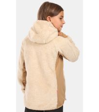 Detská chlpatá fleecová mikina NORKA-JG KILPI Béžová