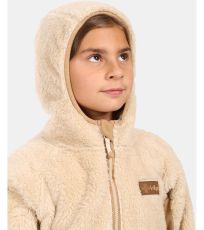 Detská chlpatá fleecová mikina NORKA-JG KILPI Béžová