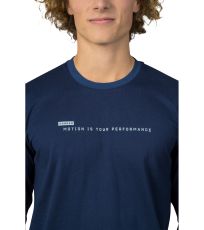 Pánske tričko s dlhým rukávom KIRK HANNAH Patriot blue