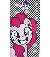 Rýchloschnúci uterák 80x160 cm - čierno-biely HASBRO PINKIE Spokey