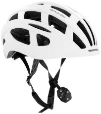 Cyklistická prilba s LED blikačkou - biela POINTER PRO Spokey