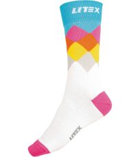 Dizajnové ponožky 9A006 LITEX ružová