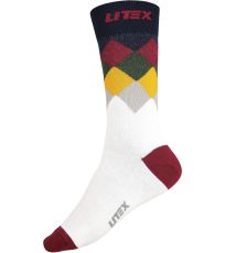 Dizajnové ponožky 9A006 LITEX Bordová