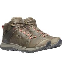 Dámska vysoká treková obuv TERRADORA II LEATHER MID WP W KEEN magnet/plaza taupe