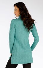 Dámska tunika s dlhým rukávom 7F105 LITEX zelené melé