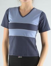 Tričko s krátkym rukávom kombinácie farieb a paspula 98003P GINA