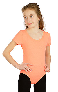 Detský gymnastický dres s krátkym rukávom 5D238 LITEX oranžová