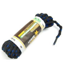 Šnúrky (šnurovadlá) STAR Laces SLIM 123p PROMA čierno-tm.sivá