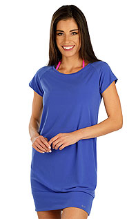 Dámske šaty s krátkym rukávom 5E023 LITEX stredne modrá