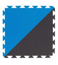 Penový koberec dvojfarebný 43x43x1cm - čierna / modrá YTSC00293 YATE
