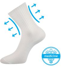 Unisex ponožky s voľným lemom - 1 pár Diarten Boma biela