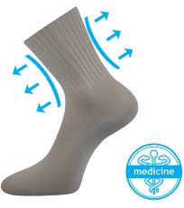 Unisex ponožky s voľným lemom - 1 pár Diarten Boma svetlo šedá