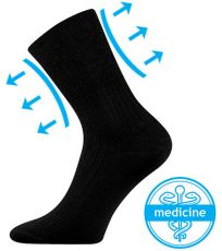Unisex zdravotné ponožky - 1 pár Zdrav Boma čierna