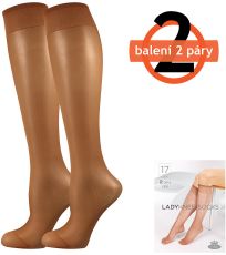 Silónové podkolienky - 6 x 2 páry LADY 17 DEN Lady B