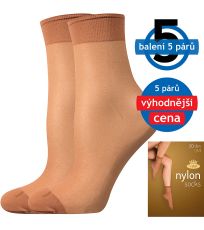 Silonové ponožky - 6 x 5 párov NYLON 20 DEN Lady B opal