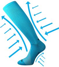 Unisex kompresné podkolienky Lithe VoXX® neón zelená