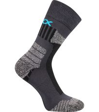 Unisex trekingové ponožky Egoist L+P VoXX® tmavo šedá/TYRKYS