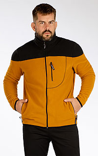 Pánska fleece mikina na zips 7F262 LITEX