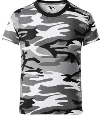 Detské tričko Camouflage Malfini camouflage gray